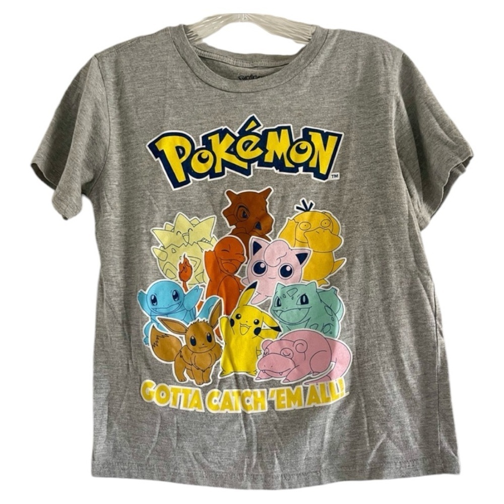 POKEMON Women’s Gray Short Sleeve (Gotta Catch 'Em All) T-shirt-Size M